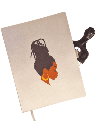 Black Woman Locs Silver Journal