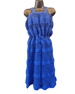 Blue Crochet Dress