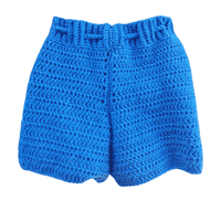Blue Crochet Shorts