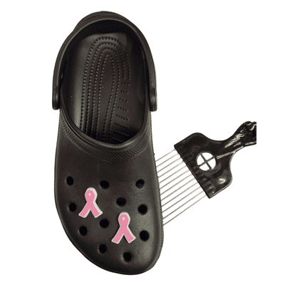 Breast Cancer Shoe Charm