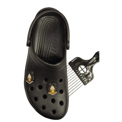 Curly Afro Girl Shoe Charm 1