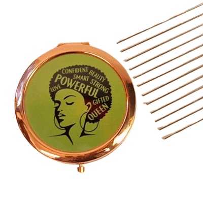 Green Side Afro Compact Mirror