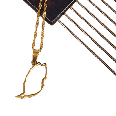 Grenada Hollow Island Chain & Pendant- Gold