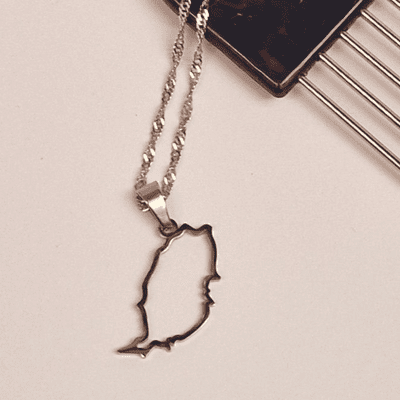 Grenada Hollow Island Chain & Pendant- Silver