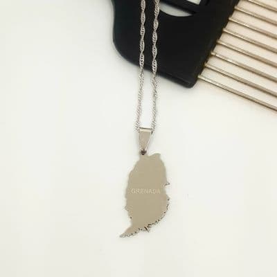 Grenada Island Chain & Pendant- Silver