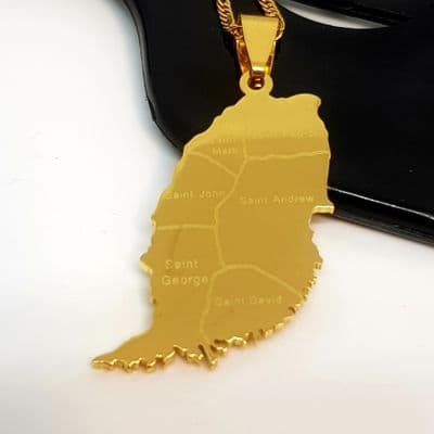 Grenada Parishes Chain & Pendant- Gold