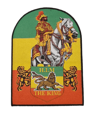 Haile Selassie Large Iron on Badge