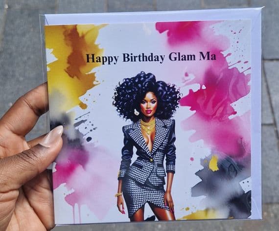 Happy Birthday Glam-Ma- Birthday Card