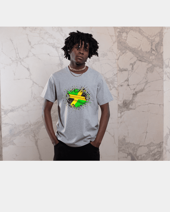 Jamaica Splash T-Shirt-Grey