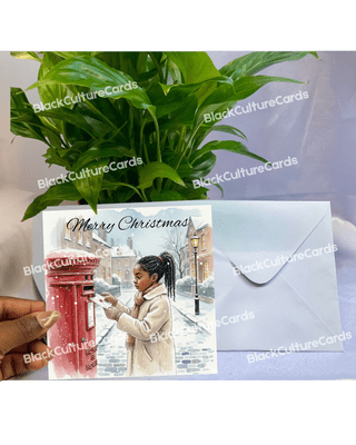 Little Girl Postcard Christmas Card