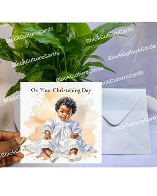 On Your Christening Day Baby Greeting Card