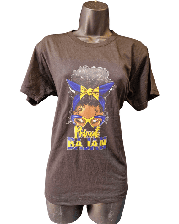 Proud Bajan T-Shirt- Black