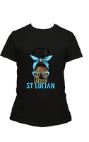 Proud St. Lucian T-Shirt- Black