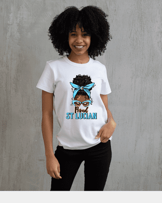 Proud St. Lucian T-Shirt- White