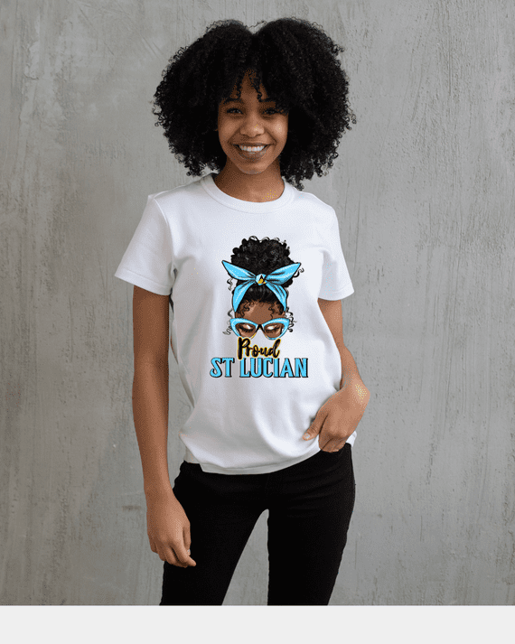 Proud St. Lucian T-Shirt- White