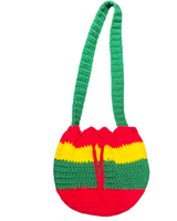 Red, Green & Yellow Circular Crochet Purse