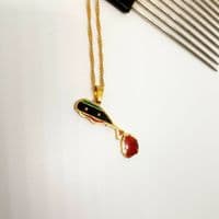 St. Kitts & Nevis Flag Colours Chain & Necklace- Gold
