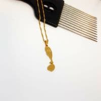 St. Kitts & Nevis Flag Colours Chain & Necklace- Gold