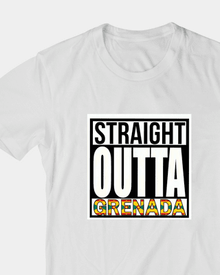 Straight Outta Grenada T-Shirt- (White)