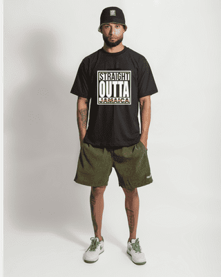 Straight Outta Jamaica T-Shirt (Black)