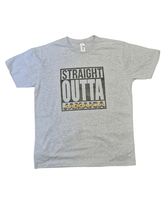 Straight Outta Jamaica T-Shirt (Grey)
