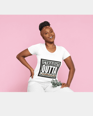 Straight Outta Jamaica T-Shirt (White)