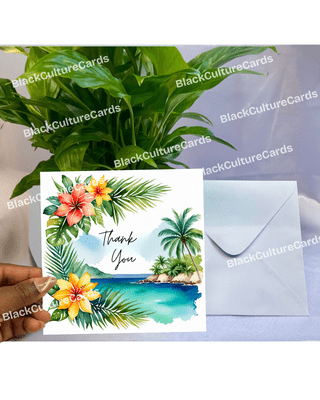 Thank You Card Tropical Greeting Card