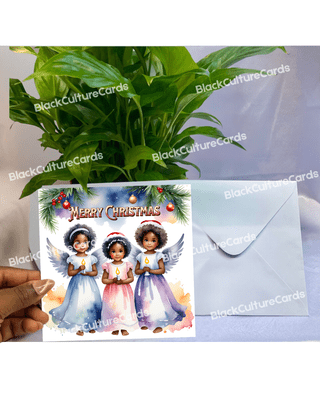 Three Angels Christmas Card