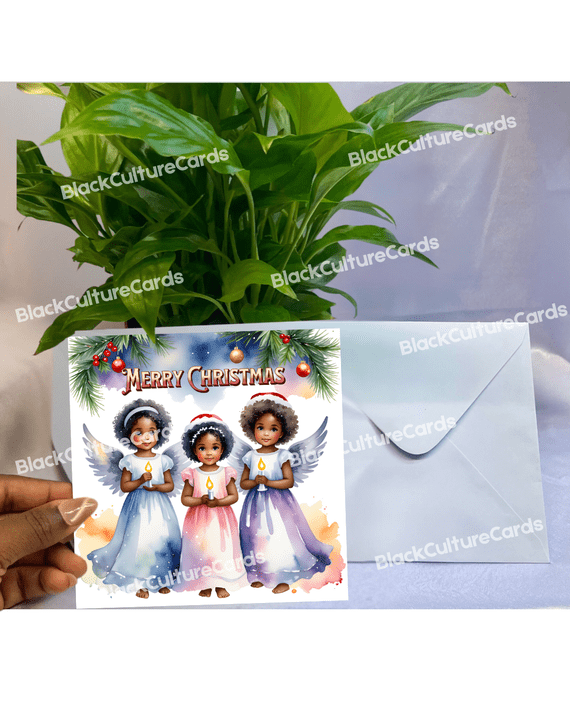 Three Angels Christmas Card
