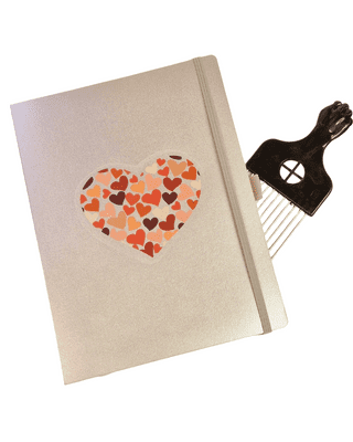Valentines Hearts Silver Journal