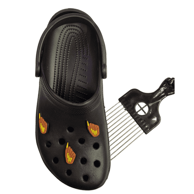 Yellow Nails Shoe Charm