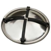 2-in-1 Fire Pit and BBQ with Poker 56x56x49 cm Stainless Steel - Available In 2 Colours