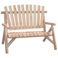 2-Seater Garden Bench 119x85x98 cm Solid Wood - Available In 2 Colours