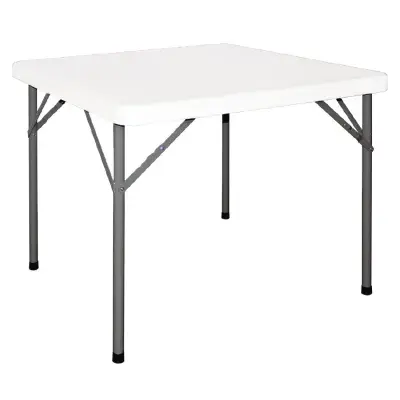 3 ft Folding Table Square White