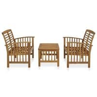 3 Piece Garden Lounge Set Solid Acacia Wood