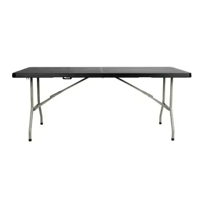 6 ft Centre Folding Utility Table Black