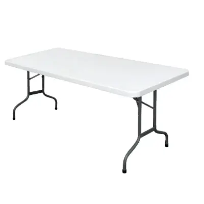 6 ft Folding Table  Rectangular White