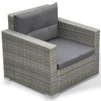 6 Piece Garden Lounge Set with Cushions Poly Rattan - Available In 3 Colours