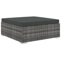 6 Piece Garden Poly Rattan Lounge Set with Cushions And Fan Shape Stool - Available In 2 Colours