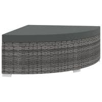 6 Piece Garden Poly Rattan Lounge Set with Cushions And Fan Shape Stool - Available In 2 Colours