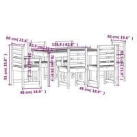 7 Piece Garden Dining Set  Solid Wood Pine  - Available In 3 Colours