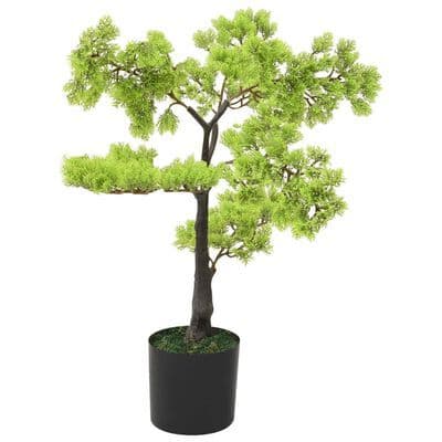 Artificial Cypress Bonsai with Pot 60 cm Green