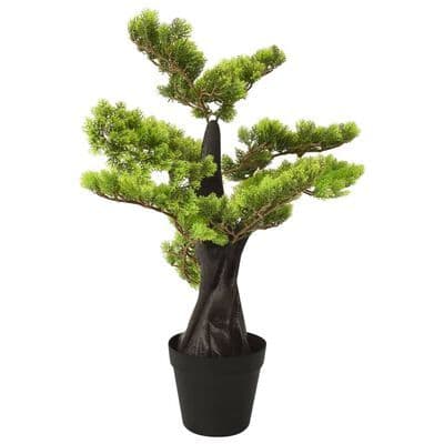 Artificial Cypress Bonsai with Pot 60 cm - Green