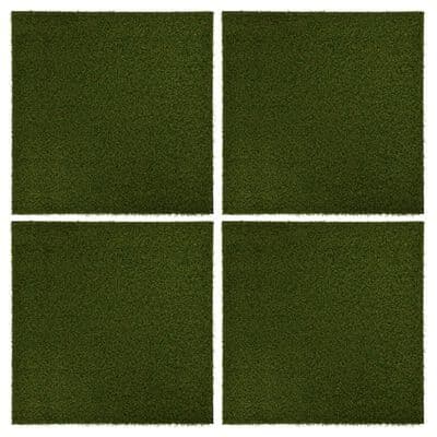 Artificial Rubber Grass Tiles 50x50x2.5 cm  4 pcs