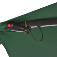 Cantilever Umbrella with LED Lights and Metal Pole 350 cm Green