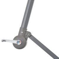 Cantilever Umbrella with LED Lights and Metal Pole 350 cm Green
