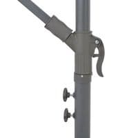 Cantilever Umbrella with LED Lights and Metal Pole 350 cm Green