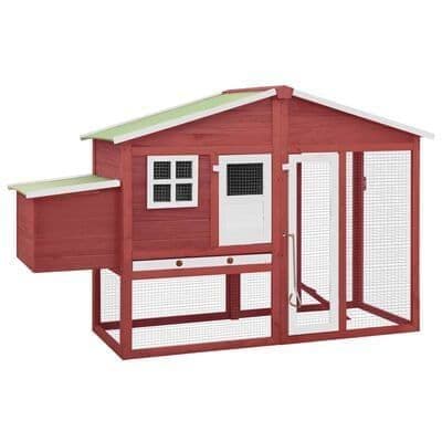Chicken Coop with Nest Box  Solid Fir Wood - Available In 4 Colours