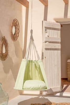 Cotton Hanging Garden Hammock - Pistachio Green