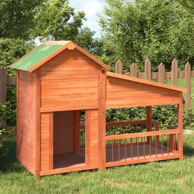 Dog Kennel  143x60.5x109 cm Solid Wood - Available In 3 Colours